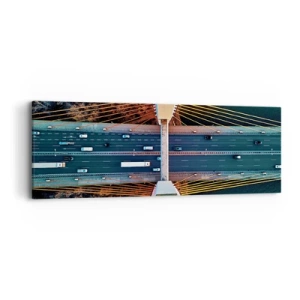 Impression sur toile - Image sur toile - Au dessus de l'eau et de la forêt - 90x30 cm