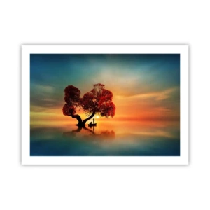 Affiche - Poster - Plénitude et éloignement sans monde - 70x50 cm