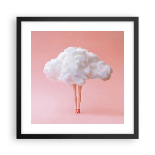 Affiche dans un cadre noir - Poster - Douce promesse - 40x40 cm