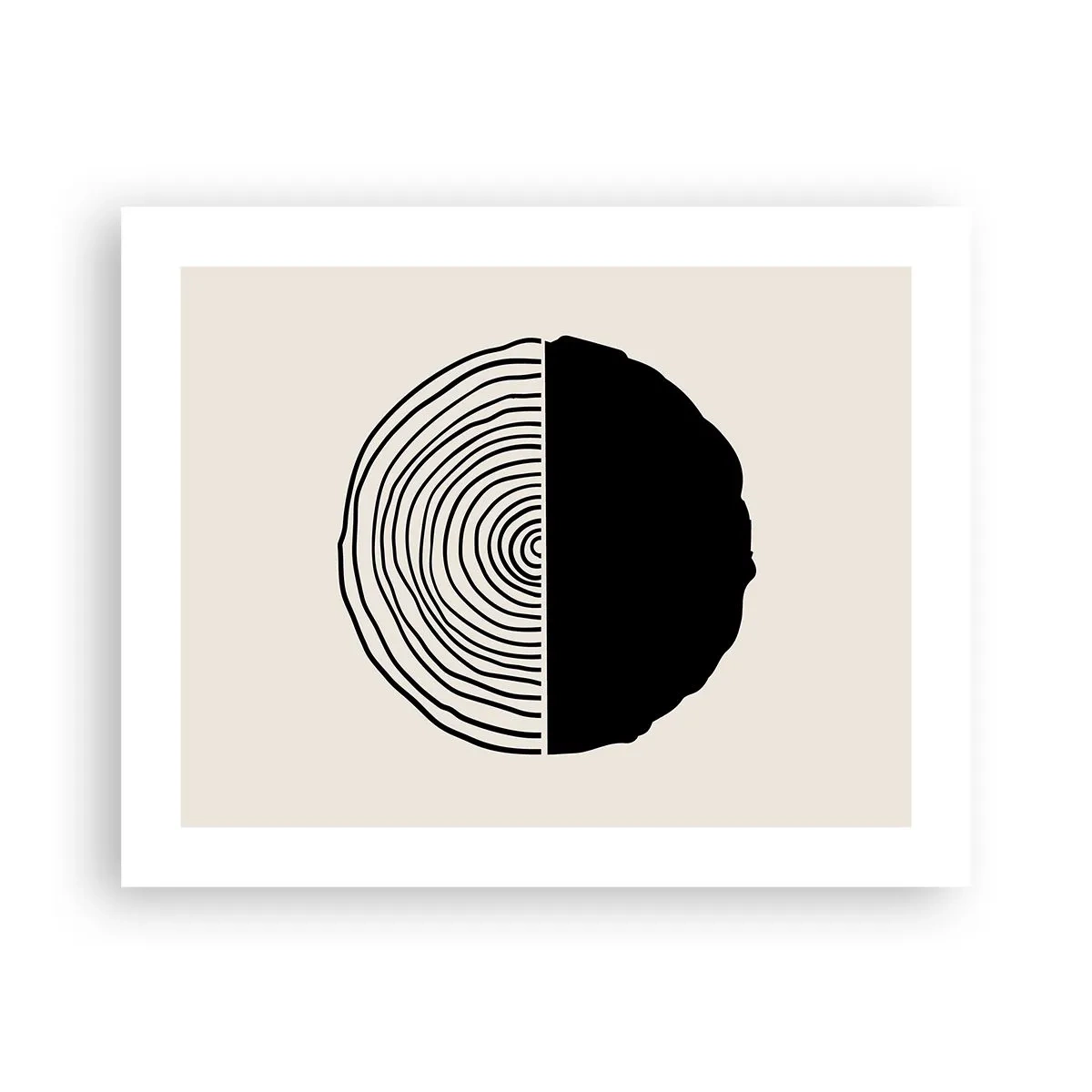 Affiche - Poster - Moitié-moitié - 50x40 cm