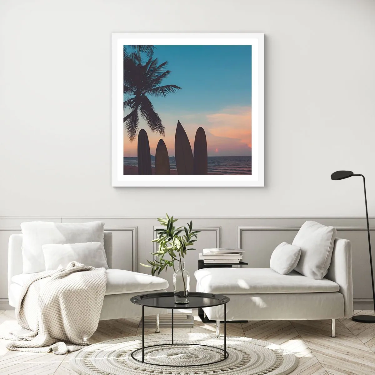 Affiche dans un cadre blanc - Poster - Demain sera amusant aussi - 60x60 cm