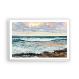 Affiche dans un cadre blanc - Poster - Ici tu adouciras ton âme - 91x61 cm