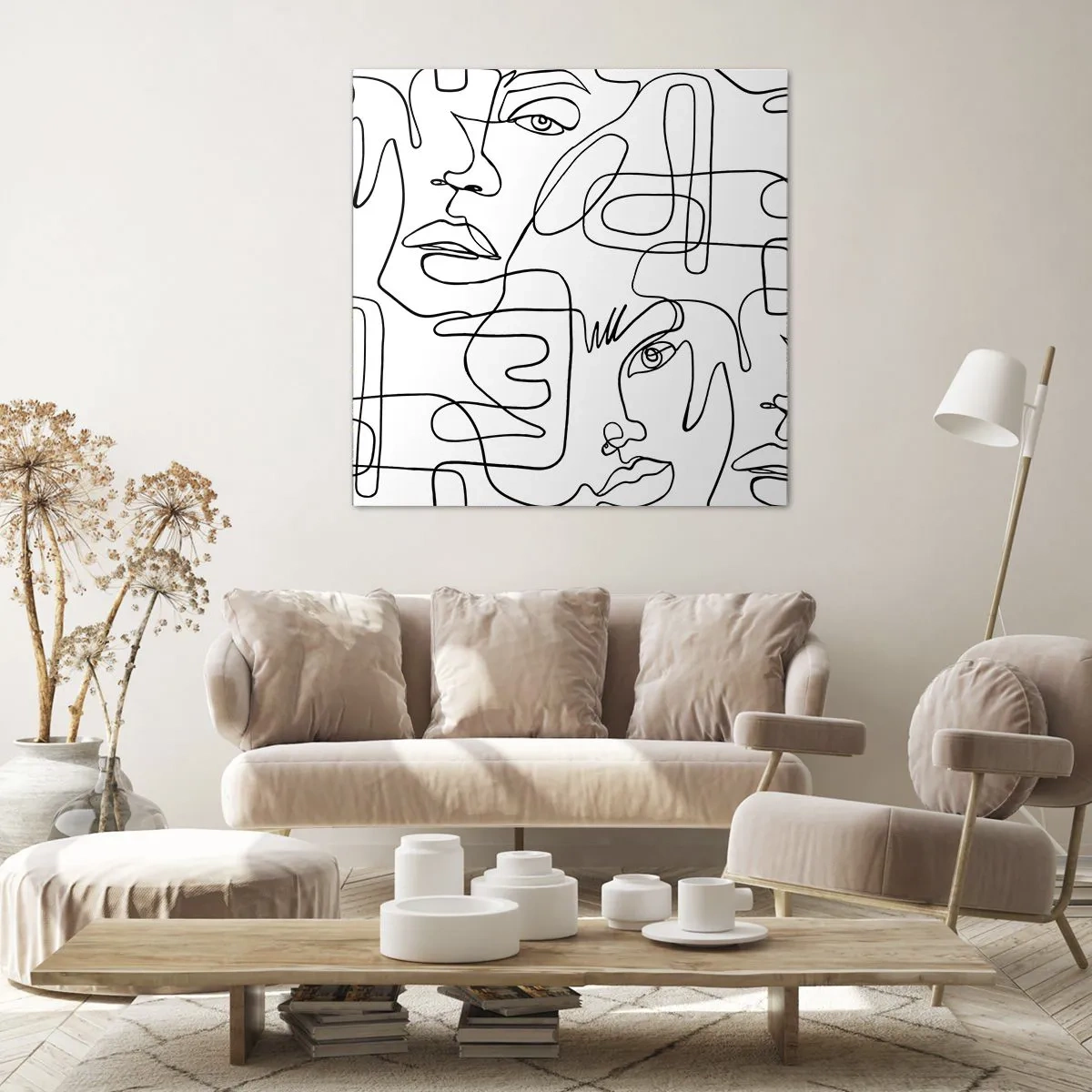 Impression sur toile - Image sur toile - Dans des émotions enchevêtrées - 30x30 cm