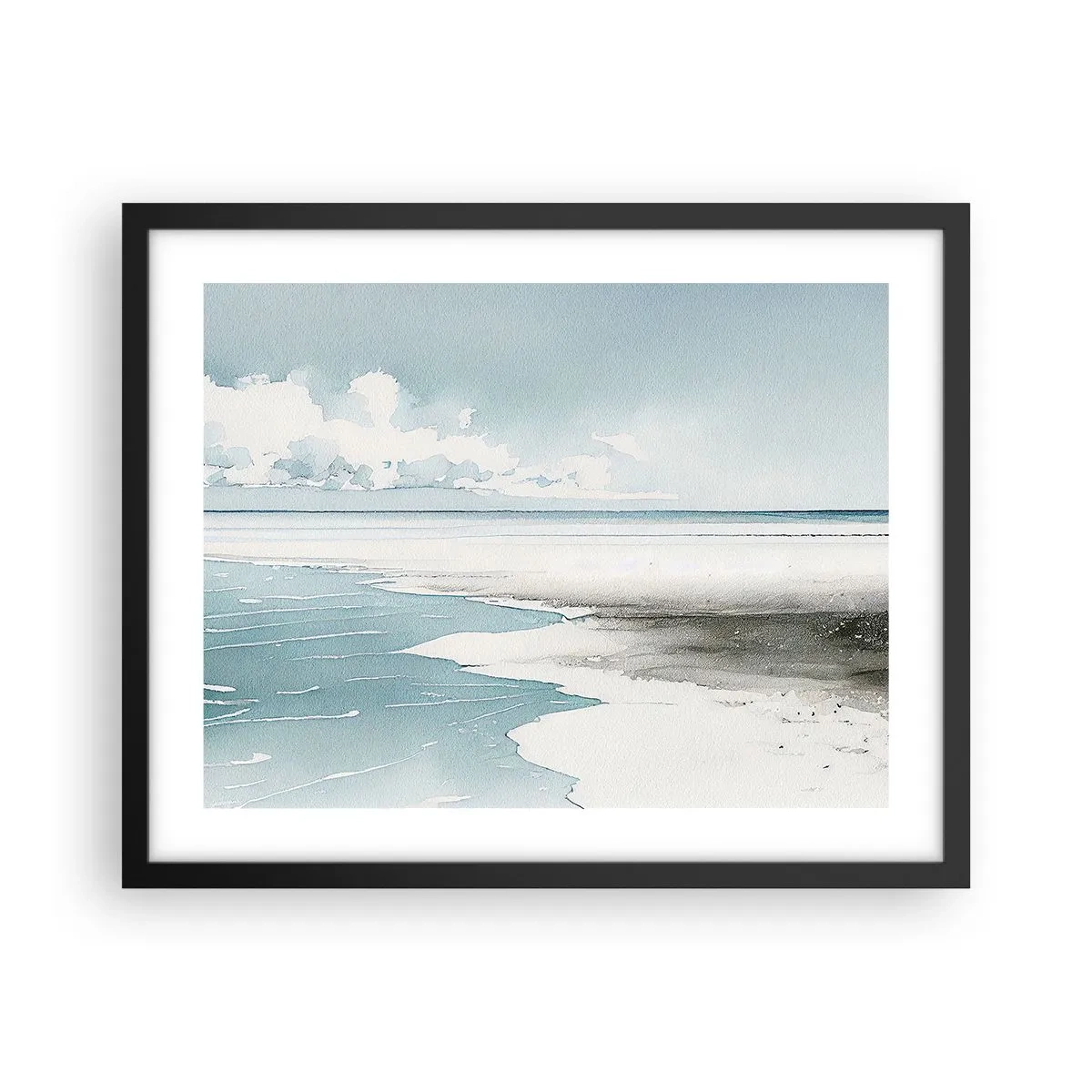 Affiche dans un cadre noir - Poster - Marée douce - 50x40 cm