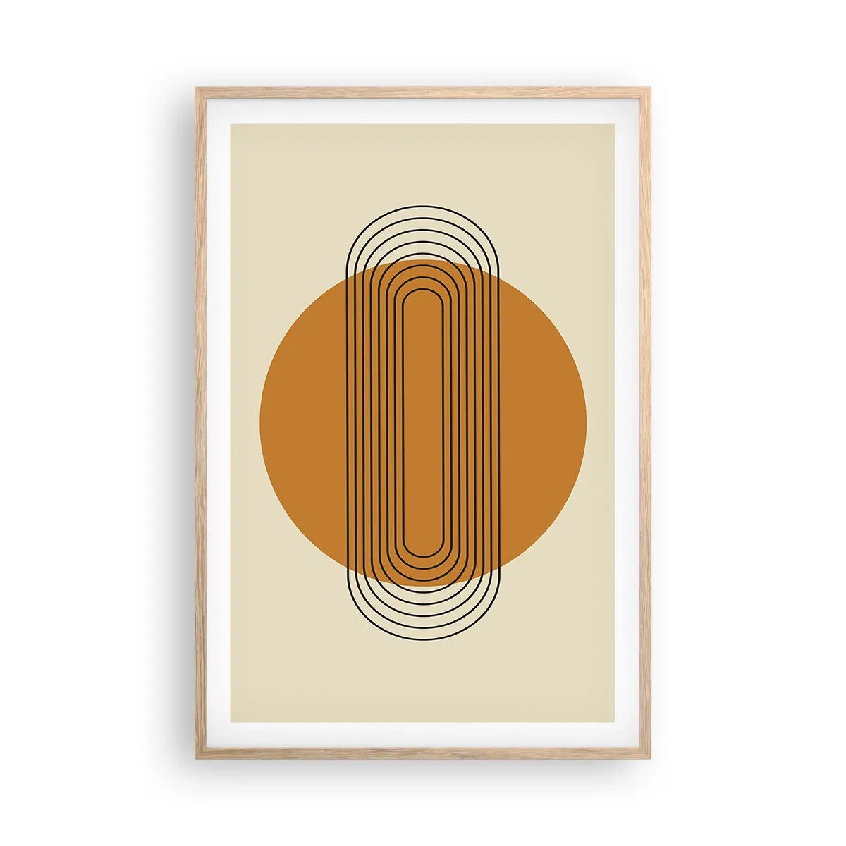 Affiche dans un chêne clair - Poster - Plan idéal - 61x91 cm