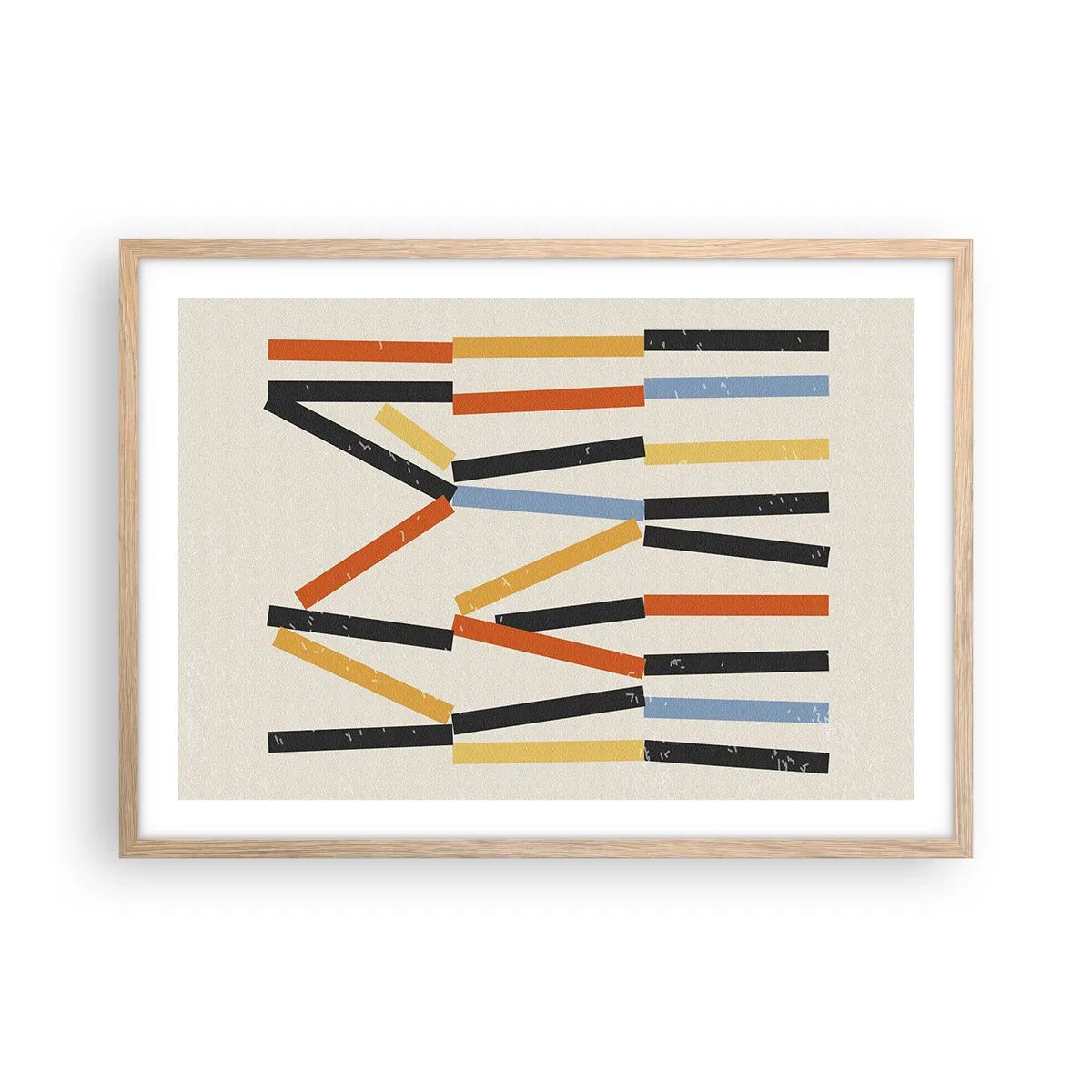 Affiche dans un chêne clair - Poster - Composition de niveaux - 70x50 cm