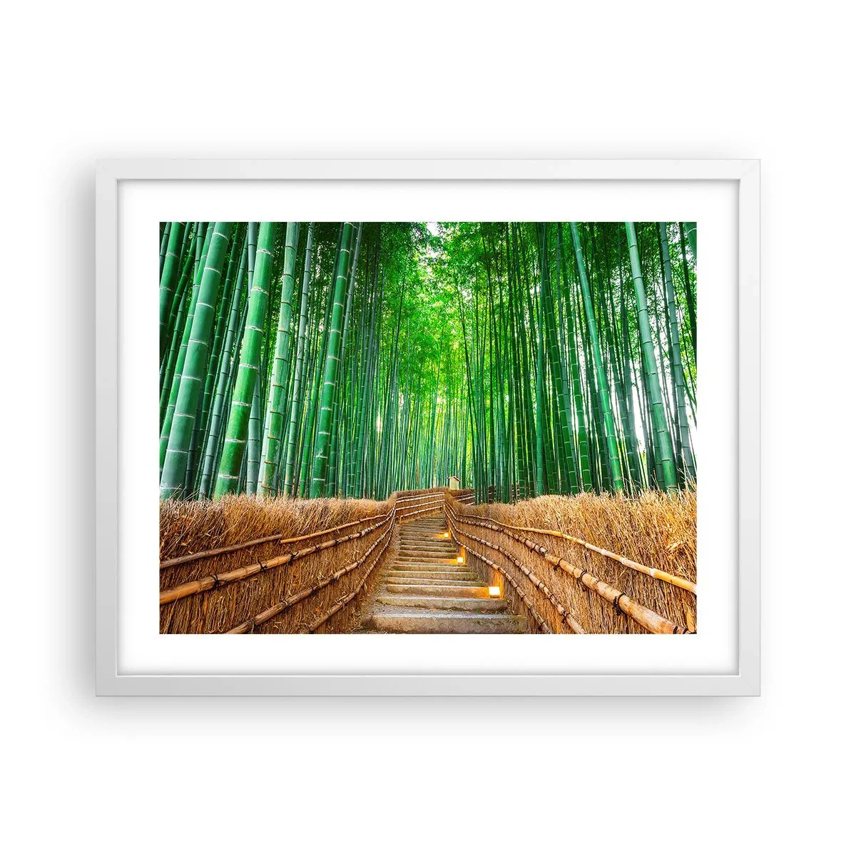 Affiche dans un cadre blanc - Poster - L'essence de la nature asiatique - 50x40 cm