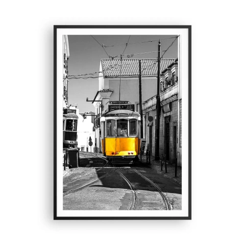 Affiche dans un cadre noir - Poster - L'âme de Lisbonne - 70x100 cm