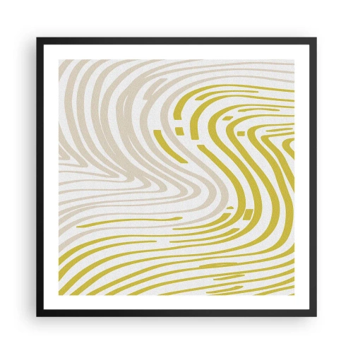 Affiche dans un cadre noir - Poster - Une composition au léger virage - 60x60 cm