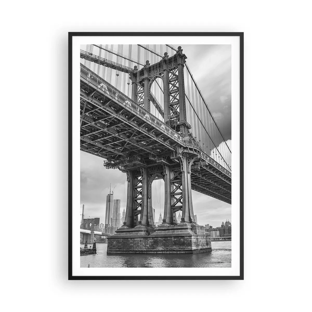 Affiche dans un cadre noir - Poster - Au coeur de la ville - 70x100 cm