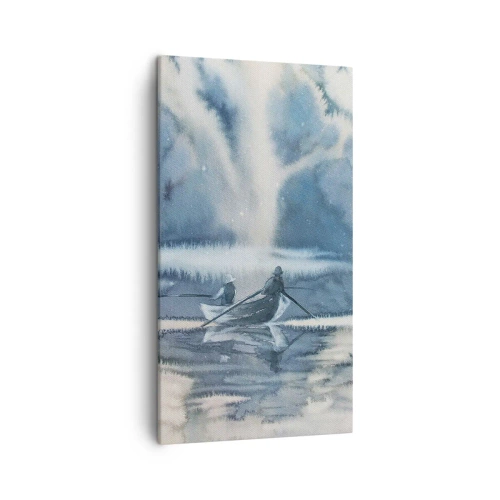 Impression sur toile - Image sur toile - Les pêcheurs dans leur paradis - 45x80 cm