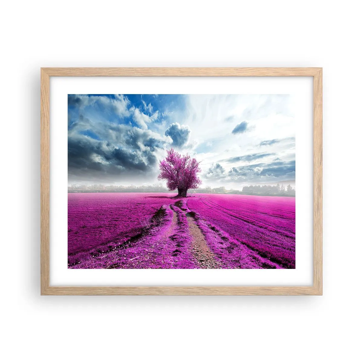 Affiche dans un chêne clair - Poster - Lande - nature sauvage - 50x40 cm