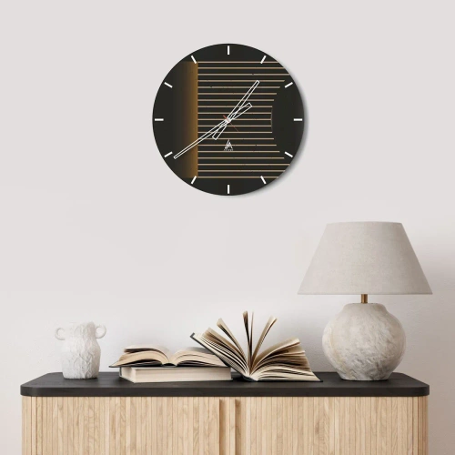 Horloge murale - Pendule murale - Explorez les ténèbres - 40x40 cm