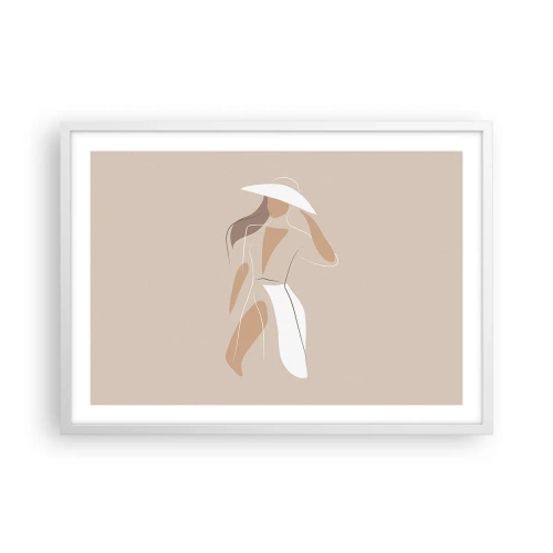 Affiche dans un cadre blanc - Poster - Lea mode est un jeu - 70x50 cm