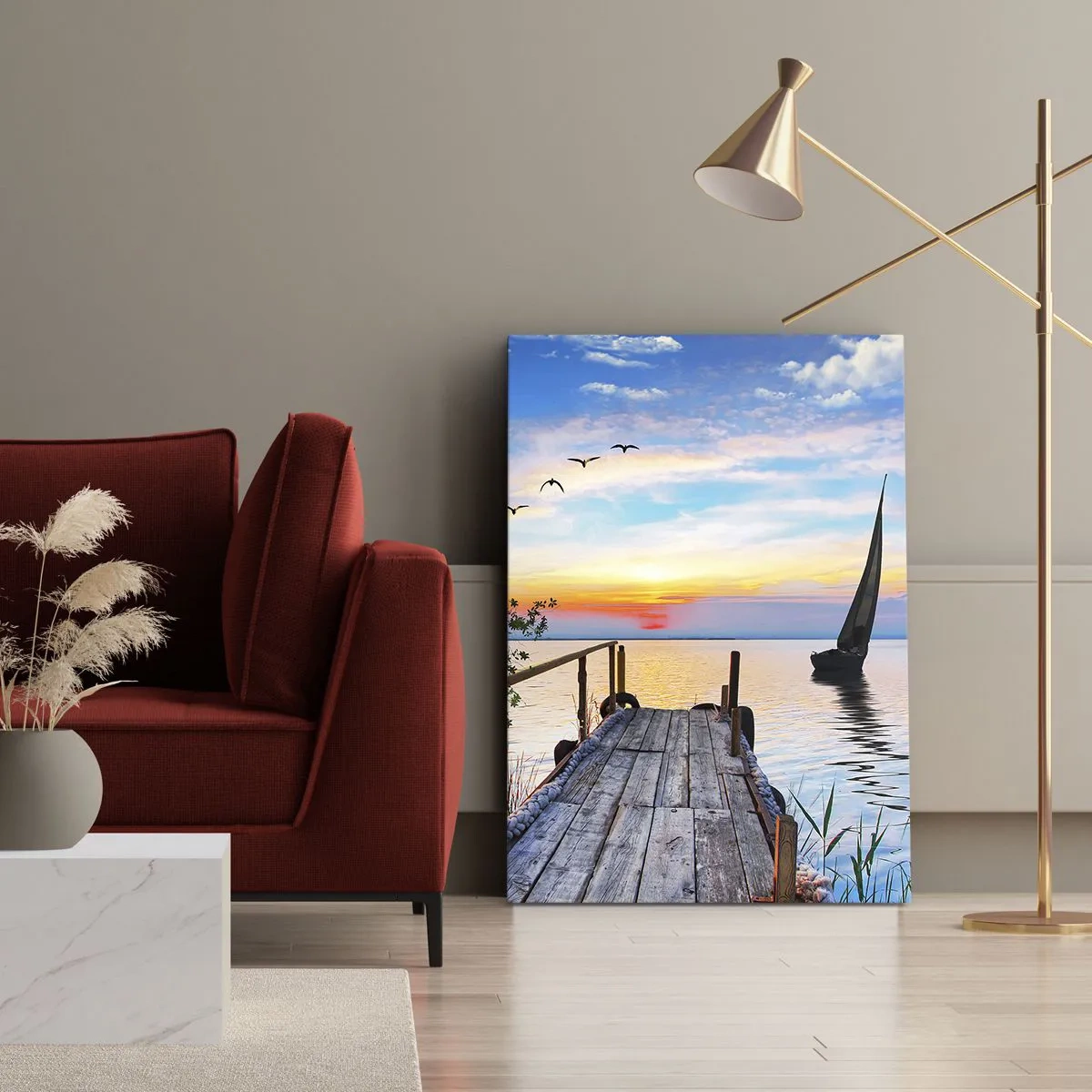 Impression sur toile - Image sur toile - Bonsoir! - 55x100 cm