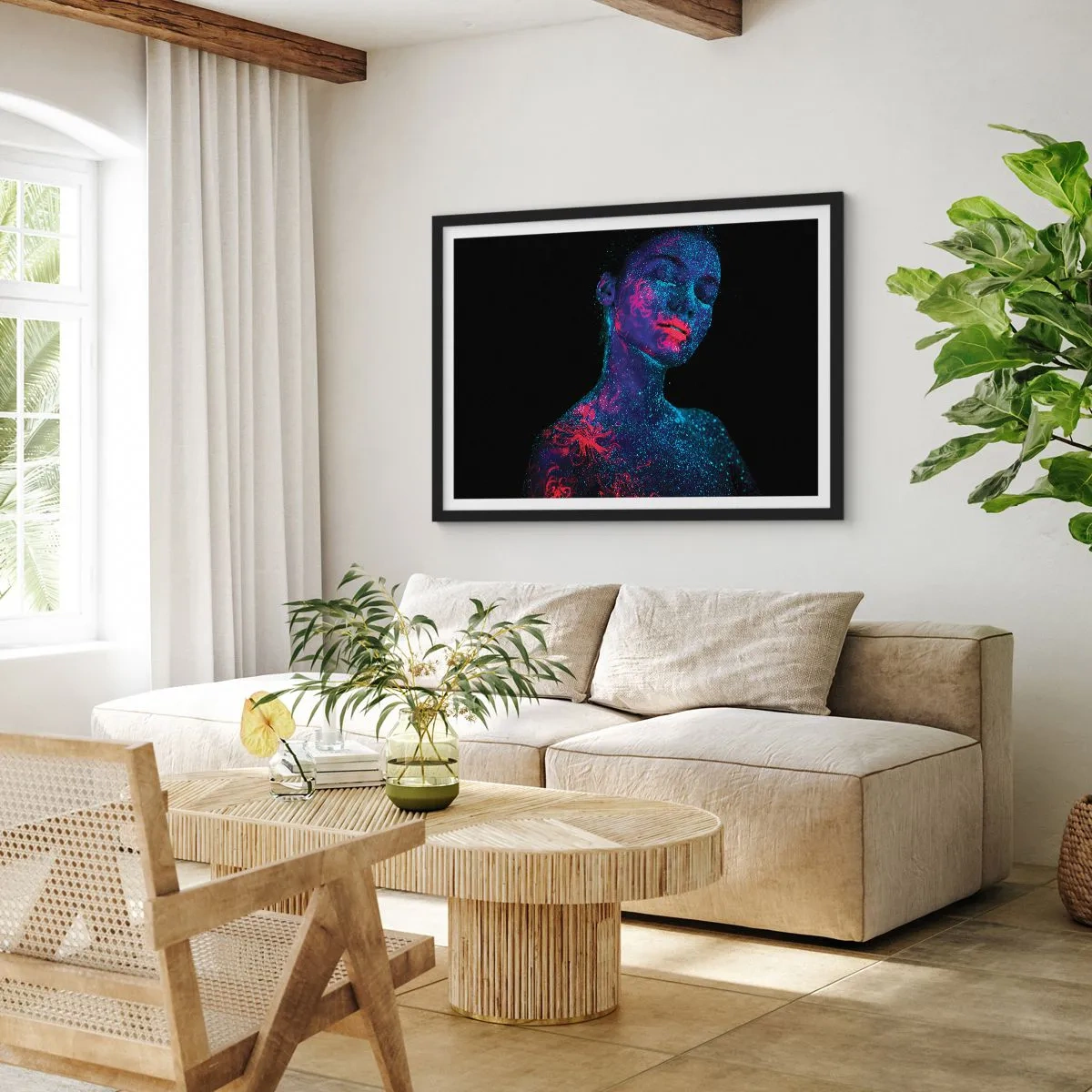 Affiche dans un cadre noir - Poster - Dans la poussière d'étoiles - 91x61 cm