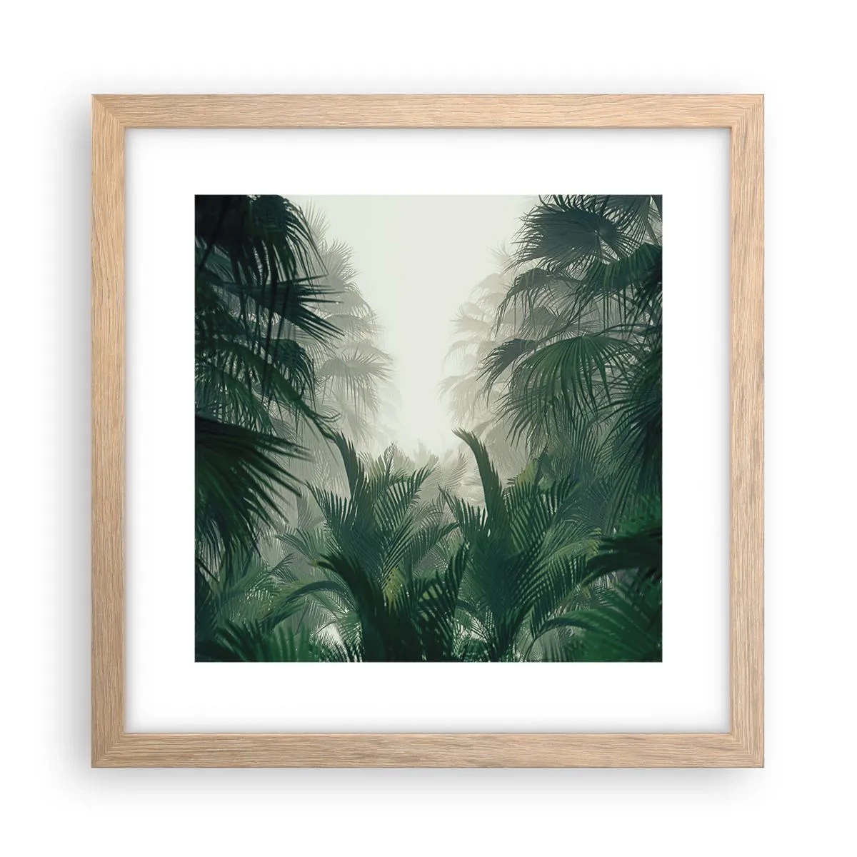 Affiche dans un chêne clair - Poster - Secret tropical - 30x30 cm