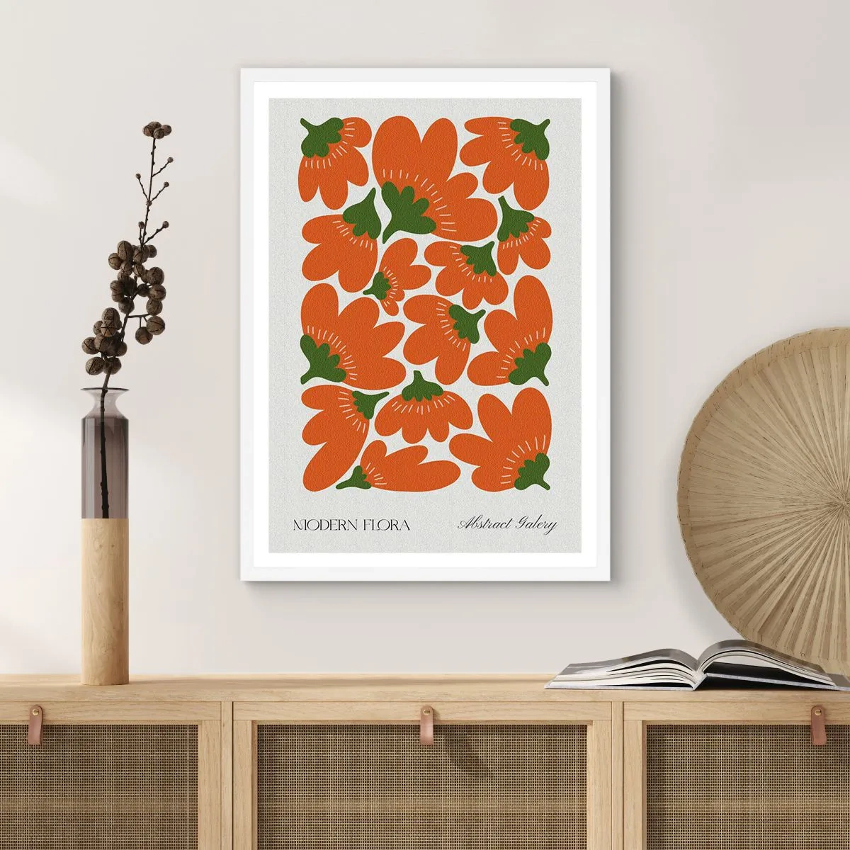 Affiche dans un cadre blanc - Poster - La vie des fleurs - 30x40 cm