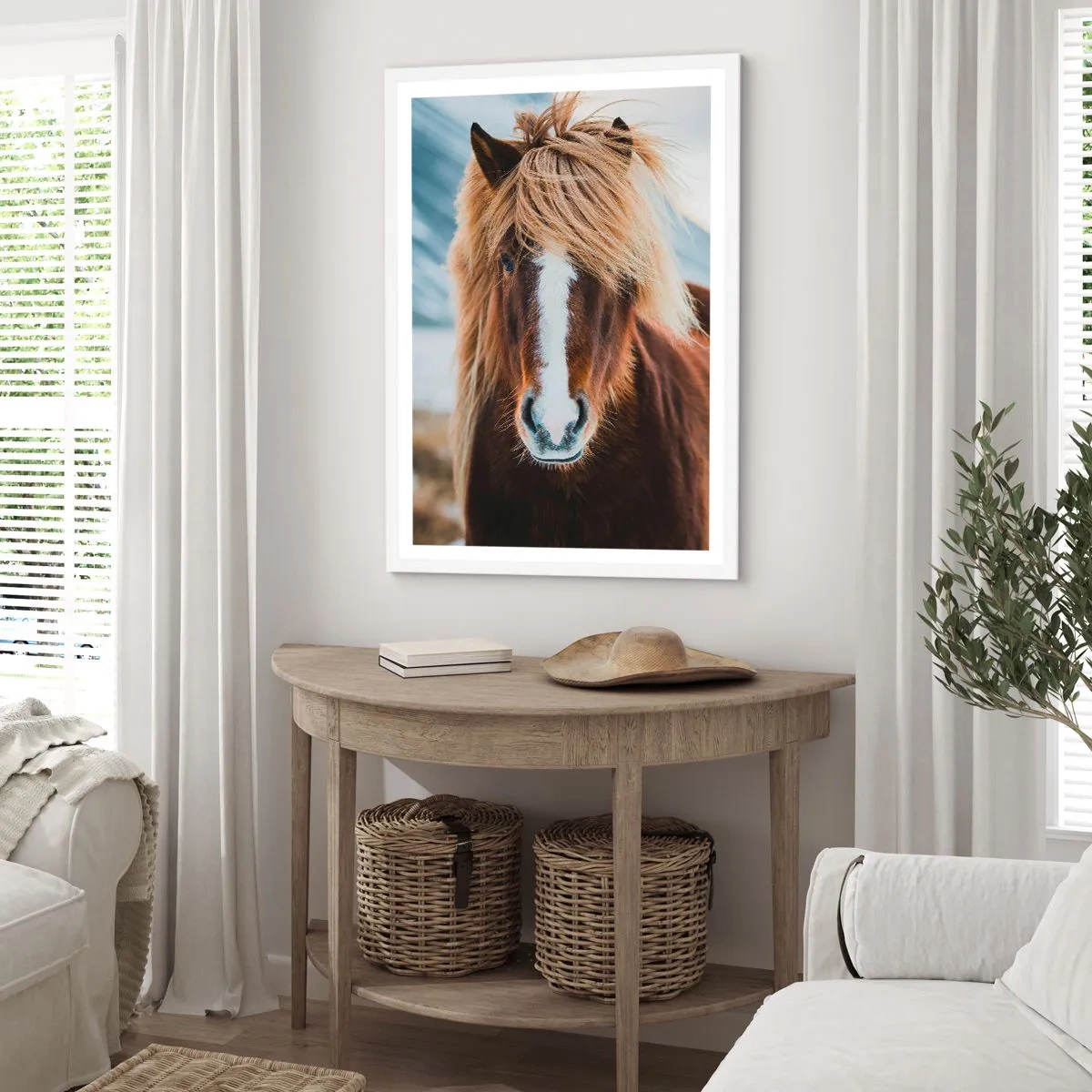 Affiche dans un cadre blanc - Poster - Sentez-vous la liberté ? - 50x70 cm