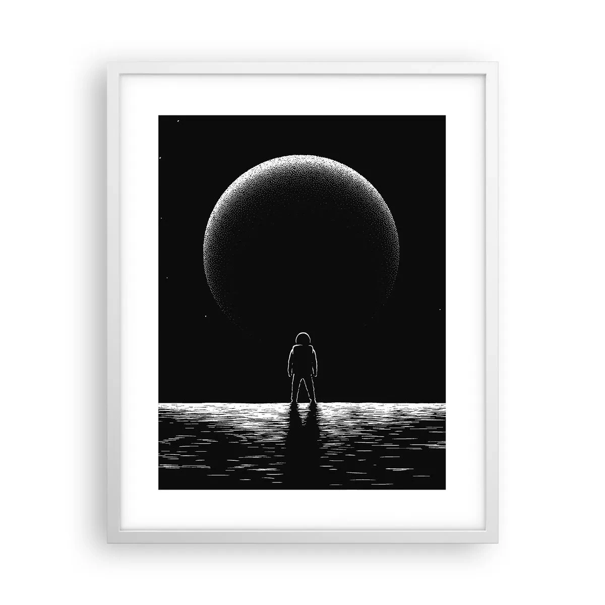 Affiche dans un cadre blanc - Poster - Face à face - 40x50 cm