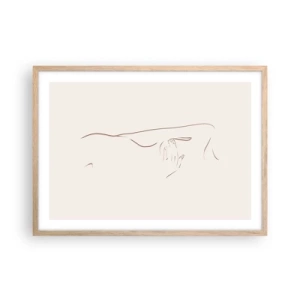 Affiche dans un chêne clair - Poster - La forme du désir - 70x50 cm