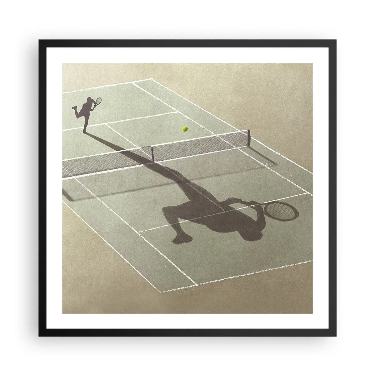 Affiche dans un cadre noir - Poster - Dépassement de soi - 60x60 cm