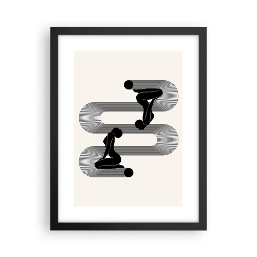 Affiche dans un cadre noir - Poster - Symétrie sensuelle - 30x40 cm