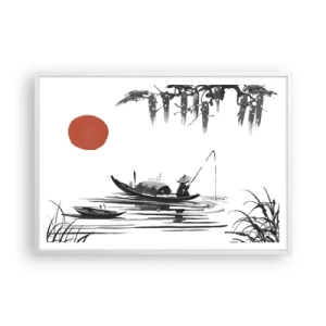Affiche dans un cadre blanc - Poster - Après-midi asiatique - 100x70 cm