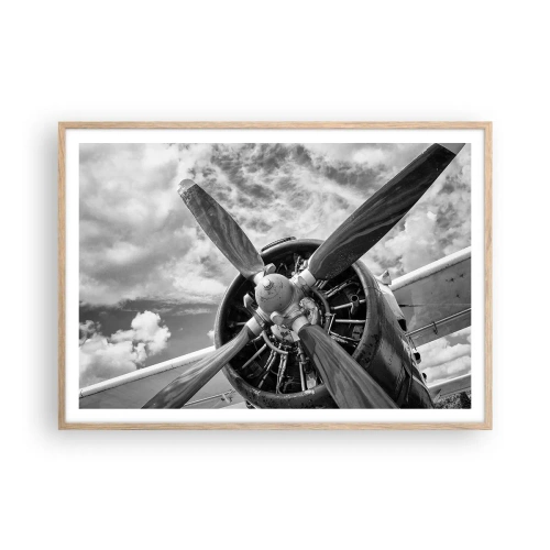 Affiche dans un chêne clair - Poster - Dompteur de ciel - 100x70 cm