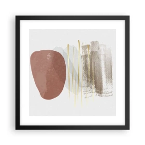 Affiche dans un cadre noir - Poster - Colonnade abstraite - 40x40 cm