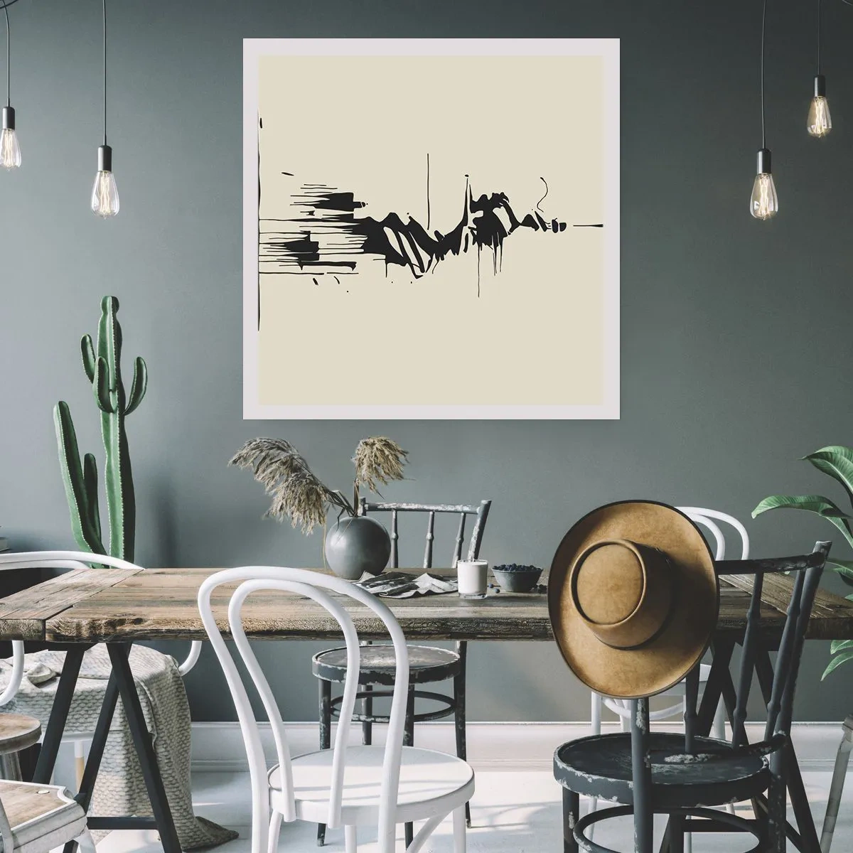 Affiche - Poster - Abstraction hâtive - 40x40 cm