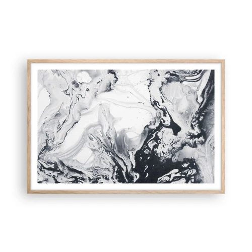 Affiche dans un chêne clair - Poster - Au centre de la Terre - 91x61 cm