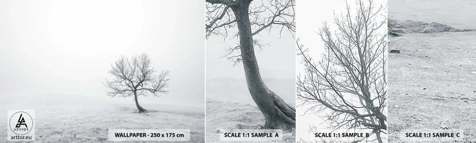 Échantillon de Papier Peint Autocollant Deluxe Sticker - Contre le néant - Paysage, Arbre, Nature - 100x30 cm