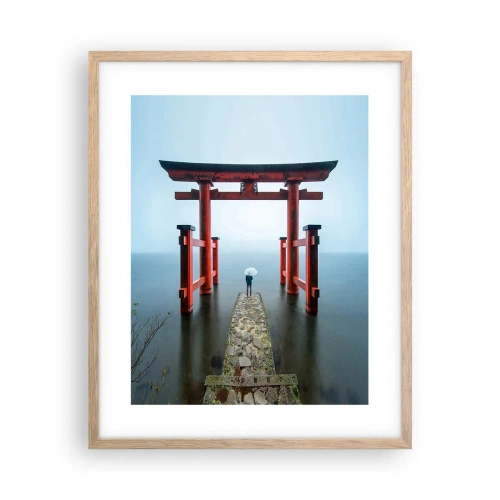 Affiche dans un chêne clair - Poster - Rêverie japonnaise - 40x50 cm