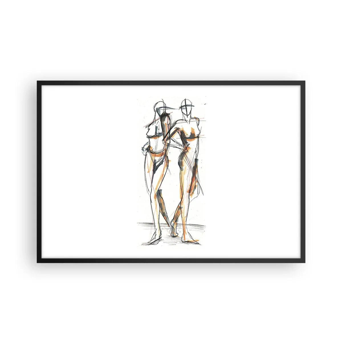 Affiche dans un cadre noir - Poster - Étude de la grâce - 91x61 cm