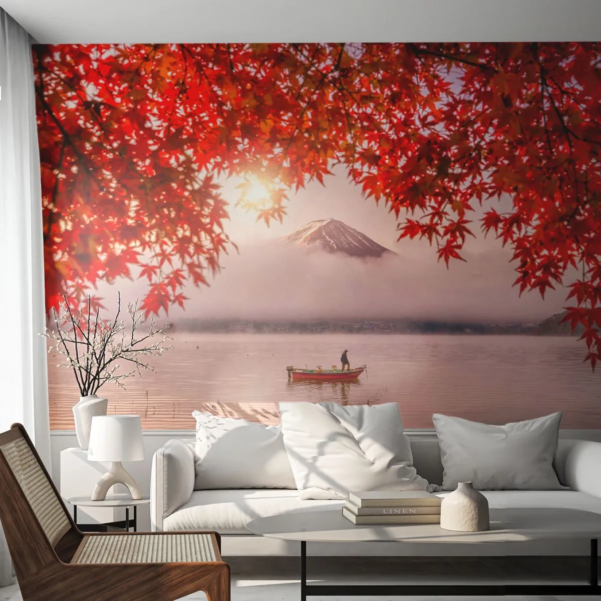 Papier Peint Autocollant Deluxe Sticker - Dans le climat japonais - Paysage, Lac, Japon - 500x350 cm