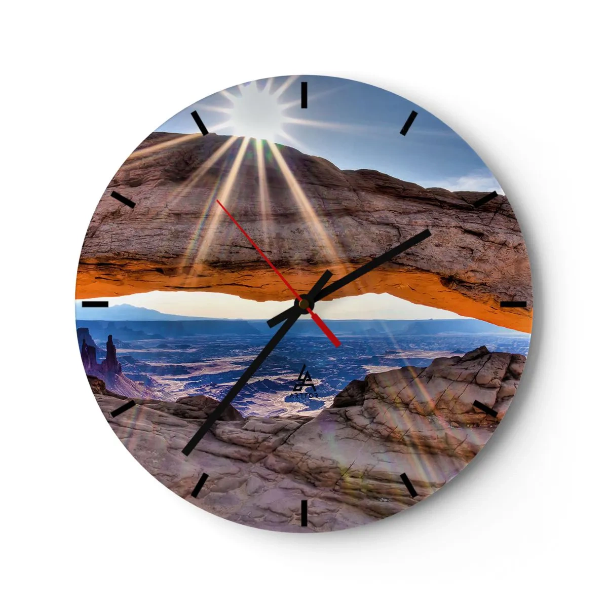 Horloge murale - Pendule murale - Par la porte rocheuse - 40x40 cm