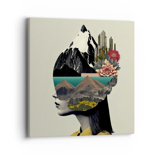 Impression sur toile - Image sur toile - La femme – toujours un mystère - 40x40 cm