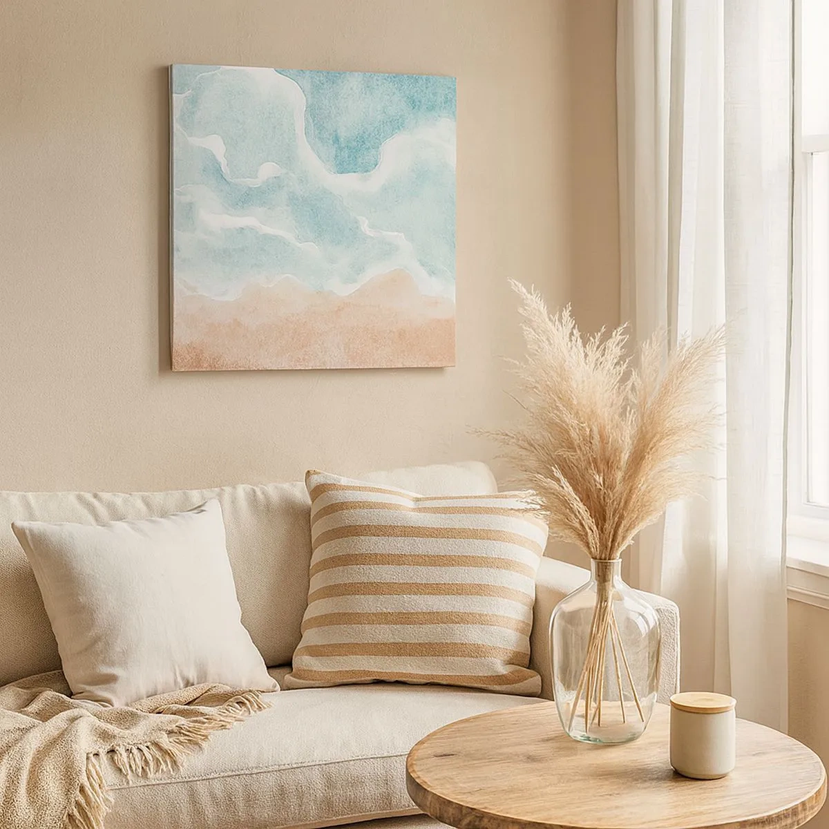 Impression sur toile - Image sur toile - Abstraction du nuage - 30x30 cm