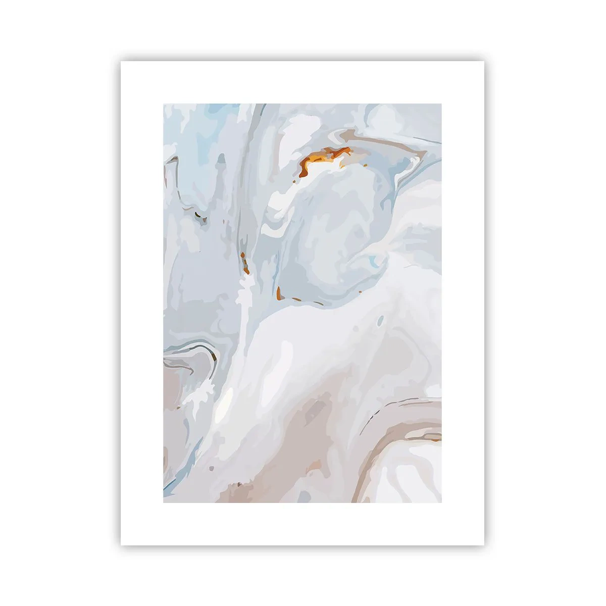 Affiche - Poster - Blanc surélevé - 30x40 cm