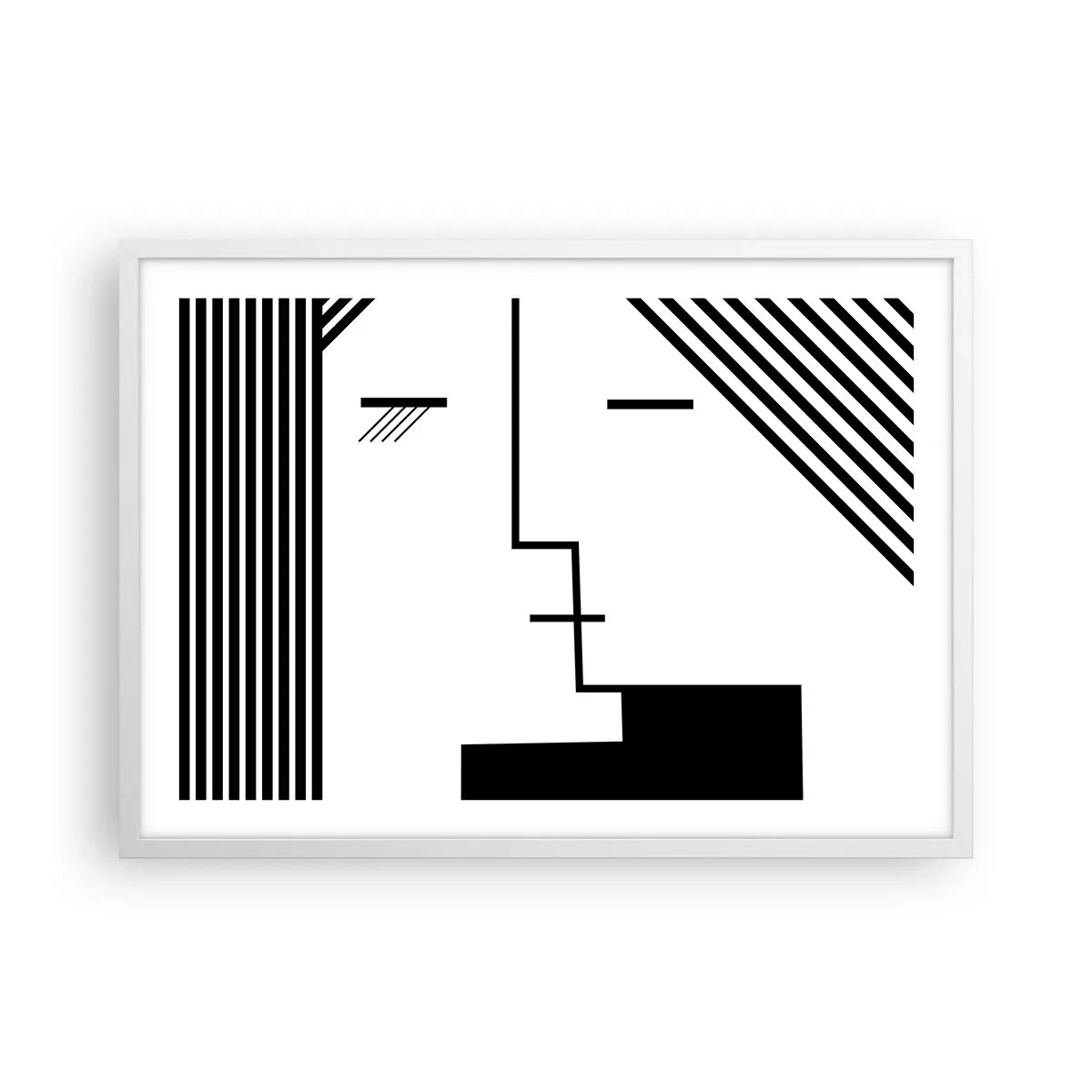 Affiche dans un cadre blanc - Poster - Juste un baiser - 70x50 cm