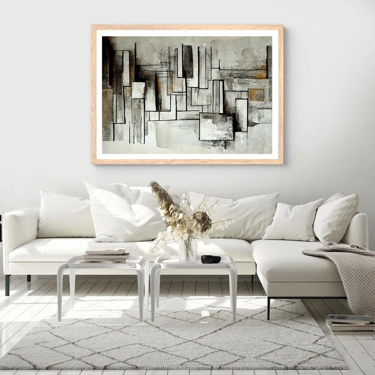 Affiche dans un chêne clair - Poster - Le pouvoir de la simplicité - 70x50 cm