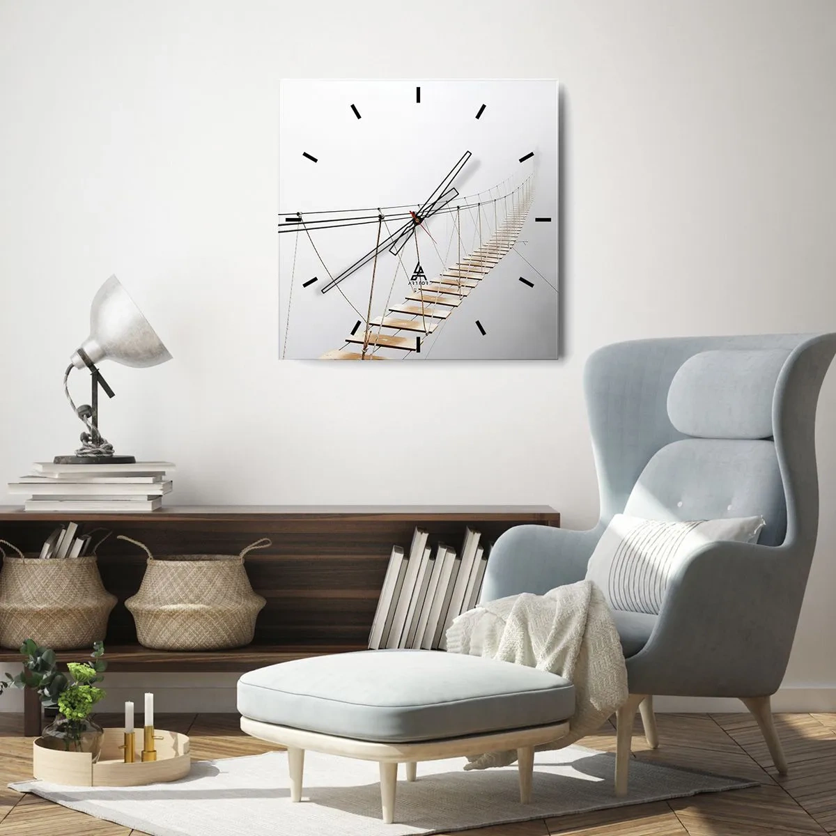 Horloge murale - Pendule murale - Où cela va-t-il te mener? - 40x40 cm