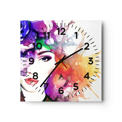 Horloge murale - Pendule murale - Avec la tête dans les nuages - 30x30 cm