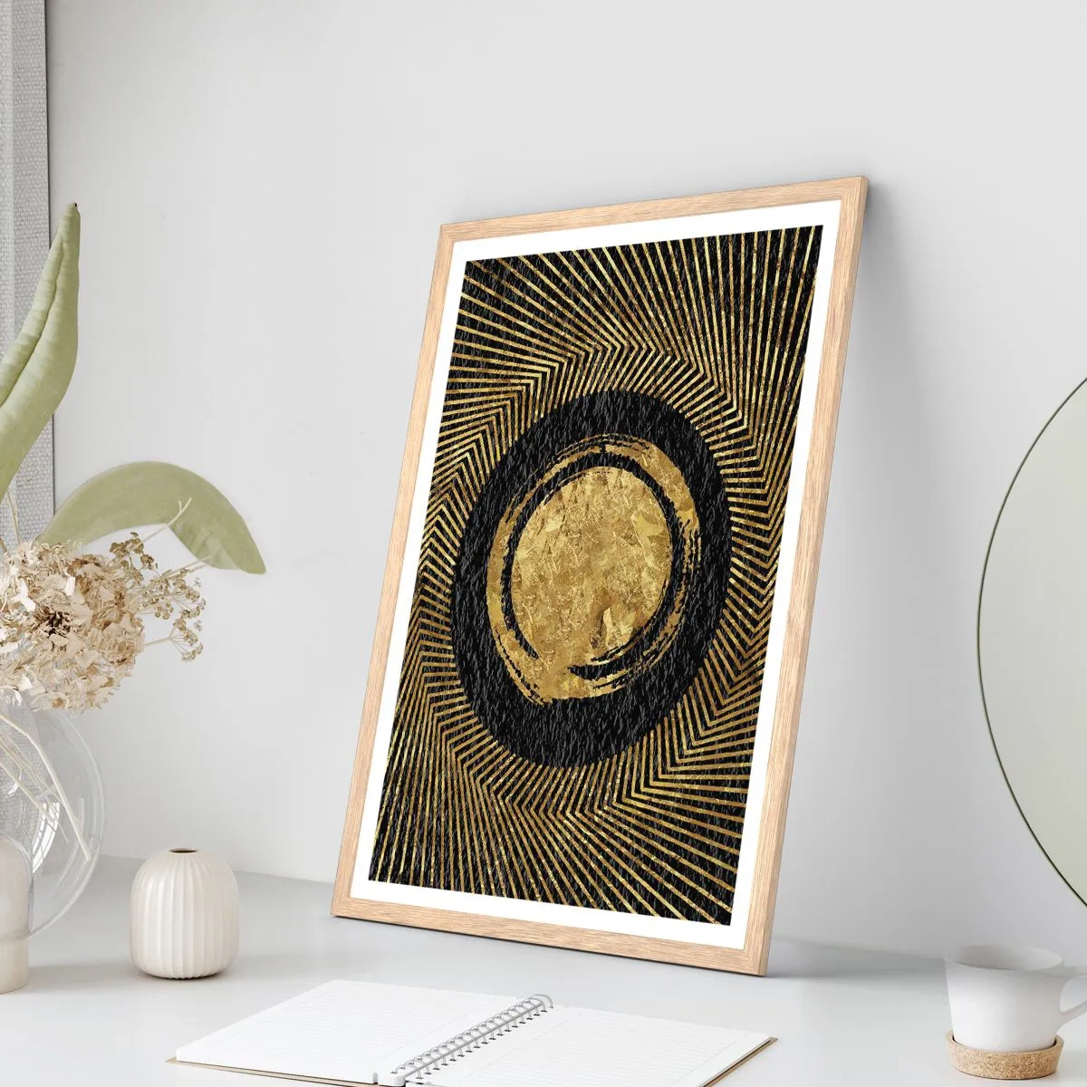 Affiche dans un chêne clair - Poster - Composition glamour - 70x100 cm