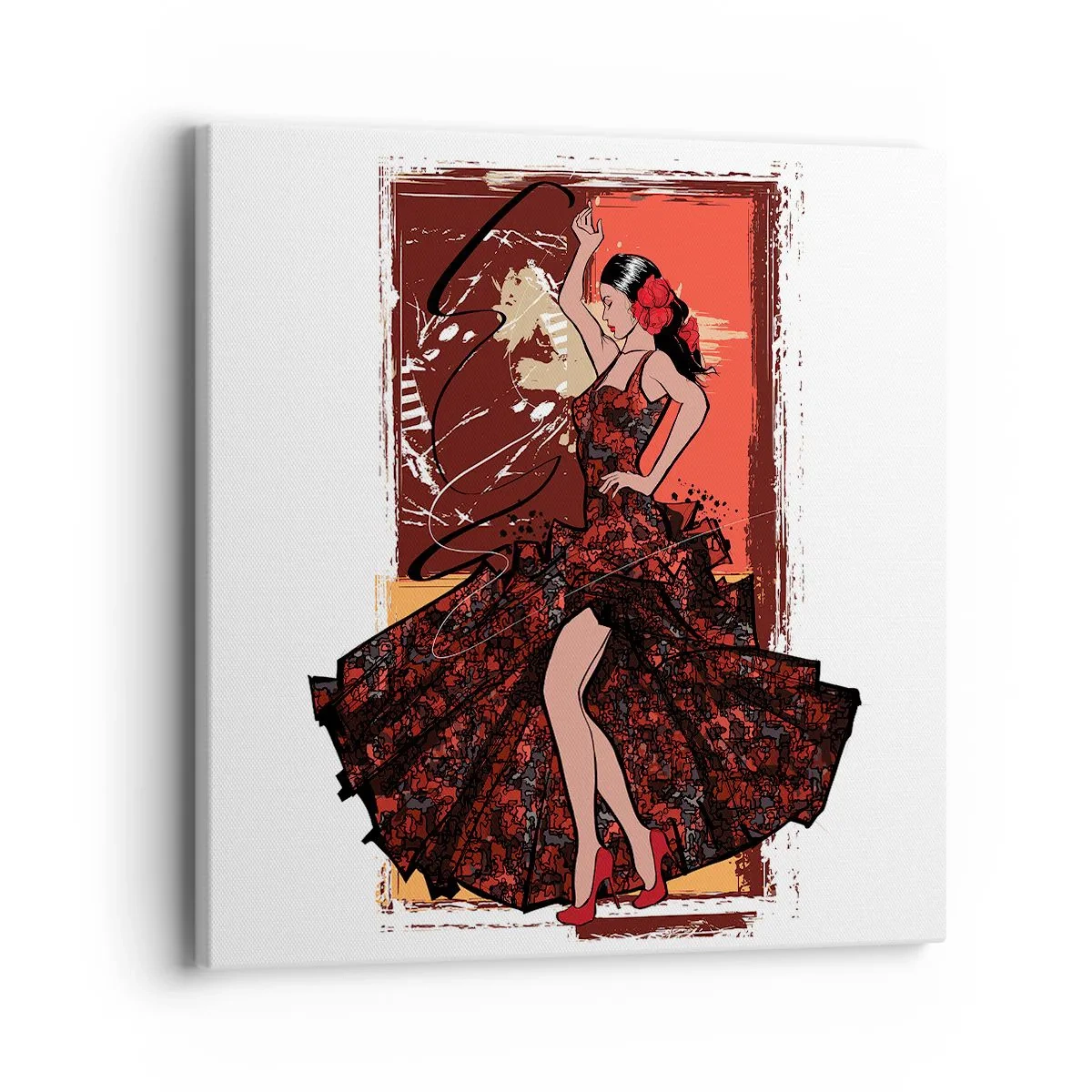 Impression sur toile - Image sur toile - Au rythme du cœur - 40x40 cm