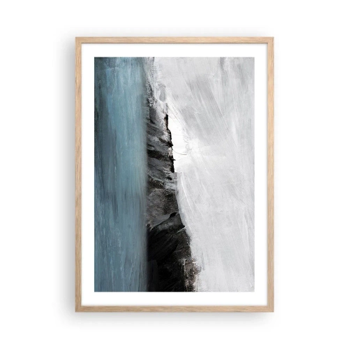 Affiche dans un chêne clair - Poster - Eau – terre : choc des éléments - 50x70 cm