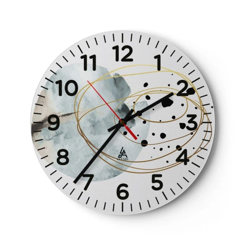 Horloge murale - Pendule murale - Emmêlement de l'espace - 30x30 cm