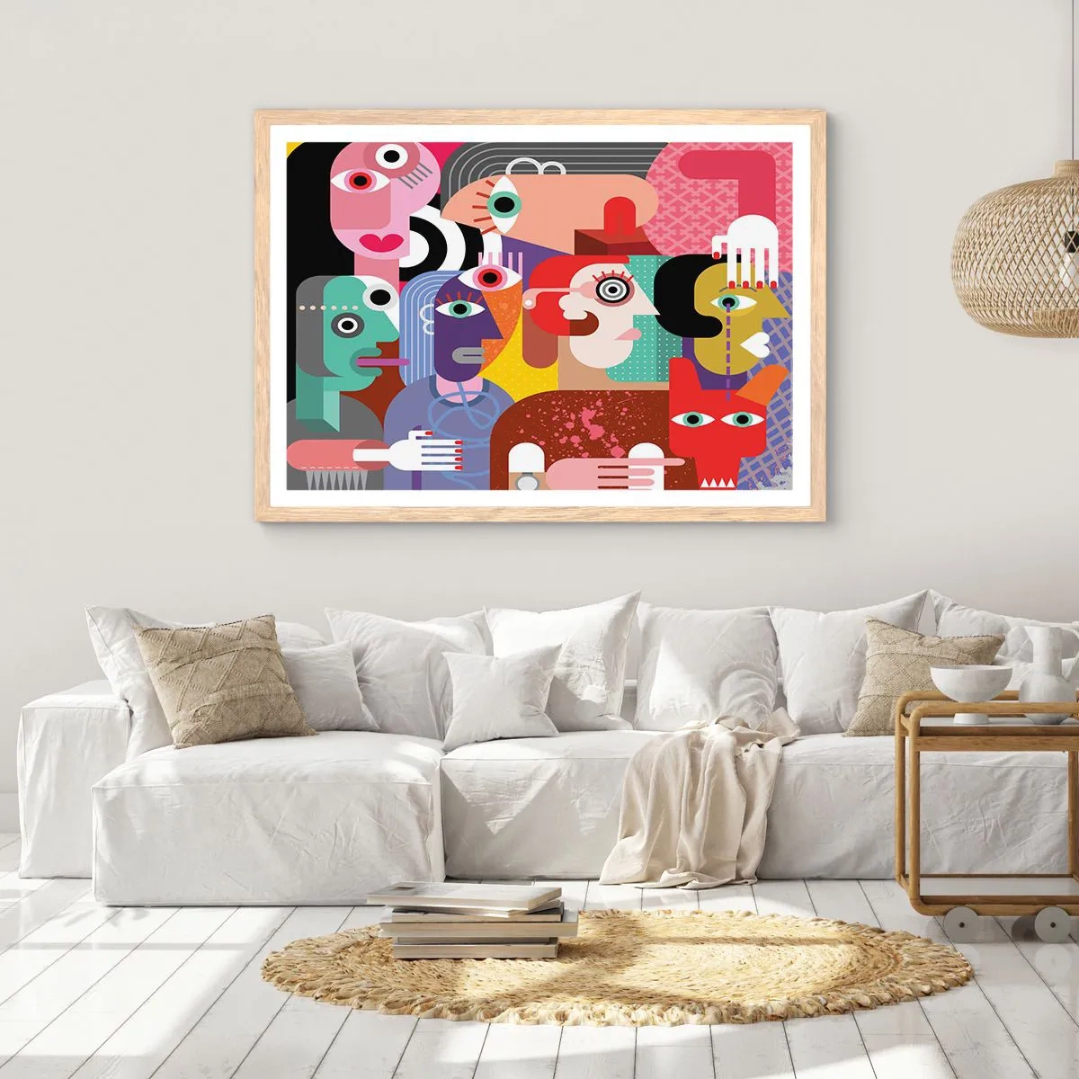 Affiche dans un chêne clair - Poster - Nous par M. Picasso - 50x40 cm