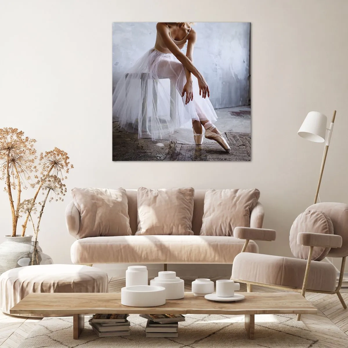 Impression sur toile - Image sur toile - Avant que les lumières de la rampe ne clignotent - 70x70 cm